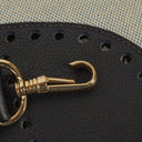 Sac Hermes Evelyne I 32 Clemence bleu indigo en toile et cuir