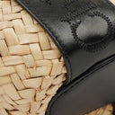 Chloe Black/Neutral Raffia Small Sense Basket Bag