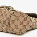 Gucci Beige/Metalic GG Canvas Horsebit Shoulder Bag
