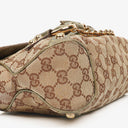 Gucci Beige/Metalic GG Canvas Horsebit Shoulder Bag