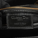 Christian Dior Large Lady Dior Black Cannage Quilted Patent Leather Bag