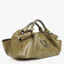 Loewe Olive Green Aire Patent Leather Anagram Nappa Shoulder Bag