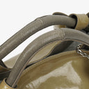 Loewe Olive Green Aire Patent Leather Anagram Nappa Shoulder Bag