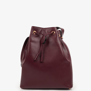 Cartier Must De Cartier Burgundy Leather Small Bucket Bag