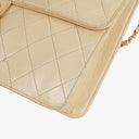 Chanel Medium Classic Single Flap Bag Beige Quilted Lambskin