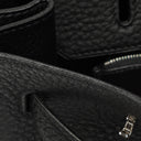 Hermès Birkin 35 In Black Fjord With Palladium Hardware