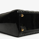 Christian Dior Large Lady Dior Black Cannage Quilted Patent Leather Bag