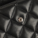 Chanel Long Flap Black Quillted Lambskin Wallet