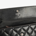 Chanel Long Flap Black Quillted Lambskin Wallet