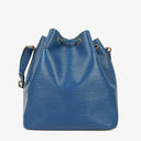 Louis Vuitton Petit Noe Blue EPI Leather Shoulder Bag