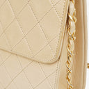 Chanel Medium Classic Single Flap Bag Beige Quilted Lambskin