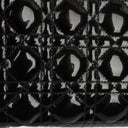 Christian Dior Large Lady Dior Black Cannage Quilted Patent Leather Bag