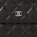 Chanel Long Flap Black Quillted Lambskin Wallet