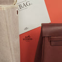 Hermes Herbag Toile Vache Hunter Havane MM 2 In 1 Bag