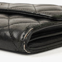 Chanel Long Flap Black Quillted Lambskin Wallet