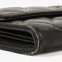 Chanel Long Flap Black Quillted Lambskin Wallet