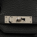 Hermès Birkin 35 In Black Fjord With Palladium Hardware