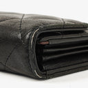 Chanel Long Flap Black Quillted Lambskin Wallet