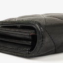 Chanel Long Flap Black Quillted Lambskin Wallet