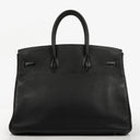 Hermès Birkin 35 In Black Fjord With Palladium Hardware