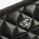 Chanel Long Flap Black Quillted Lambskin Wallet