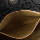 Salvatore Ferragamo Gancini Black Canvas Bag