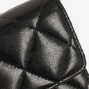 Chanel Long Flap Black Quillted Lambskin Wallet