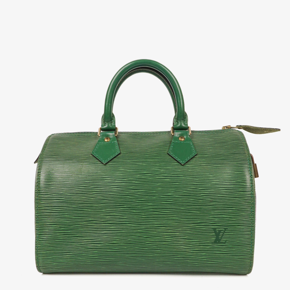 Louis Vuitton Speedy 25 Green EPI Leather Handbag