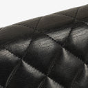 Chanel Long Flap Black Quillted Lambskin Wallet