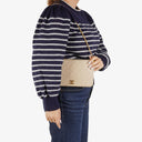 Chanel Classic Full Flap Bag Beige Quilted Lambskin 24K Gold-Plated Hardware