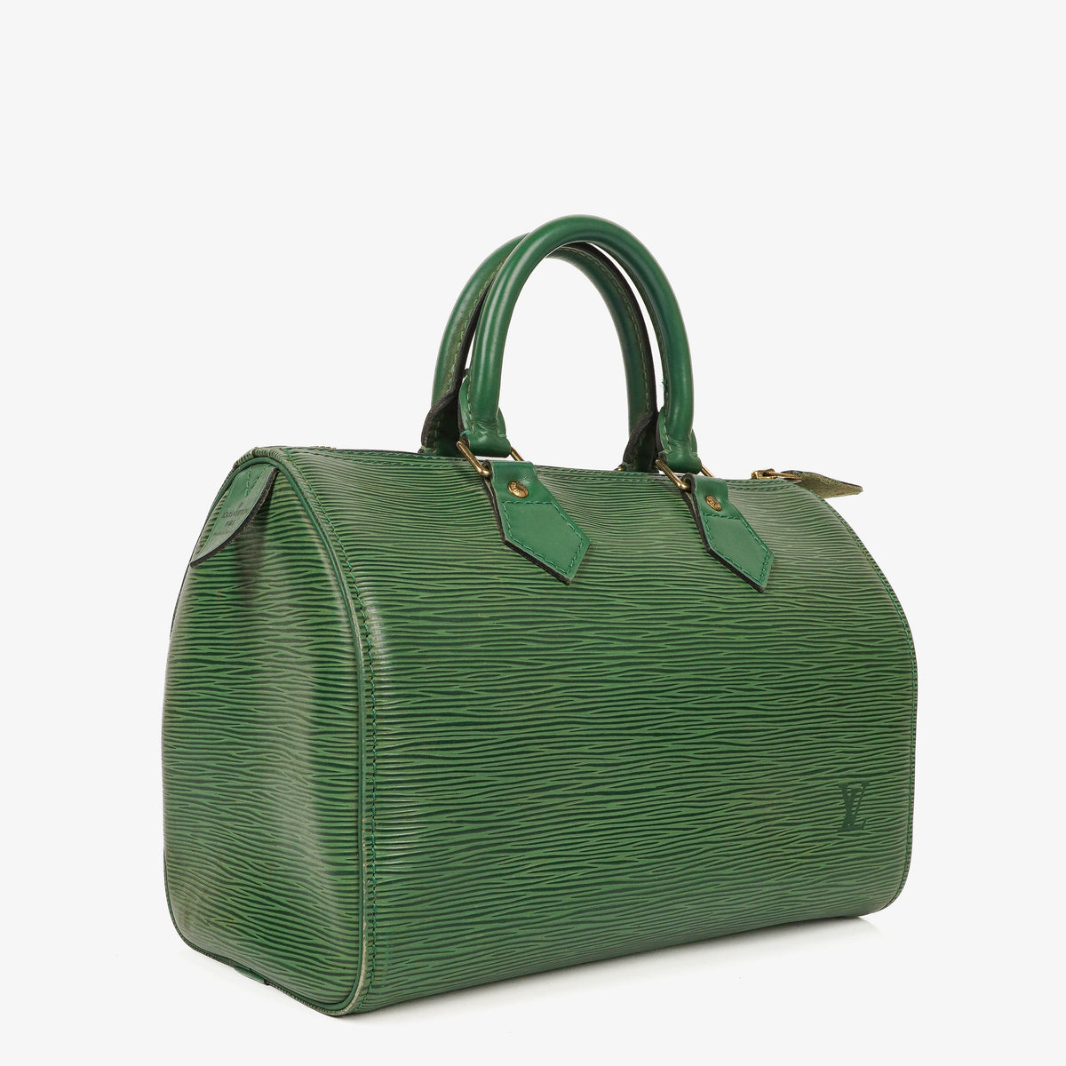 Louis Vuitton Speedy 25 Green EPI Leather Handbag