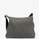 Christian Dior Navy Trotter Logo Canvas Large Crossbody Bag