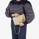 Chanel Classic Full Flap Bag Beige Quilted Lambskin 24K Gold-Plated Hardware