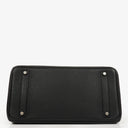 Hermès Birkin 35 In Black Fjord With Palladium Hardware