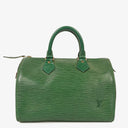 Louis Vuitton Speedy 25 Green EPI Leather Handbag