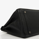 Hermès Birkin 35 In Black Fjord With Palladium Hardware