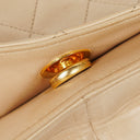 Chanel Classic Full Flap Bag Beige Quilted Lambskin 24K Gold-Plated Hardware