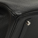 Hermès Birkin 35 In Black Fjord With Palladium Hardware