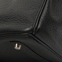 Hermès Birkin 35 In Black Fjord With Palladium Hardware