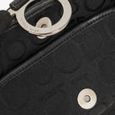 Salvatore Ferragamo Gancini Black Canvas Bag
