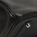Hermès Birkin 35 In Black Fjord With Palladium Hardware