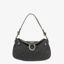 Salvatore Ferragamo Gancini Black Canvas Bag
