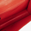 Chanel CC Logo Red Leather Full Flap Shoulder Bag