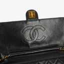 Chanel Medium Classic Single Flap Bag Black Quilted Lambskin With 24K Gold-Plated Hardware