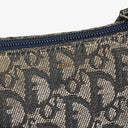 Christian Dior Navy Trotter Logo Canvas Large Crossbody Bag