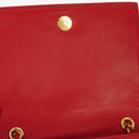 Chanel CC Logo Red Leather Full Flap Shoulder Bag