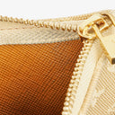 Louis Vuitton Pochette Cles Key and Change Holder Beige Monogram Mini Lin