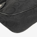 Salvatore Ferragamo Gancini Black Canvas Bag
