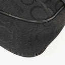 Salvatore Ferragamo Gancini Black Canvas Bag