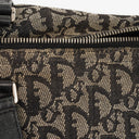 Christian Dior Black Leather Trotter Monogram Canvas Charms Shoulder Bag